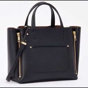 Ann Taylor Black Signature Mini Tote